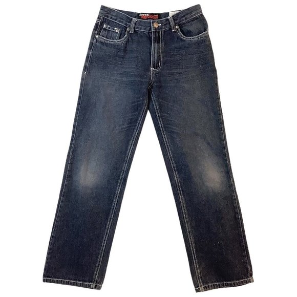 Airwalk Blue Jeans Boy’s Size 14 - Smith Wash - 5 Pocket Straight Leg - Picture 1 of 10